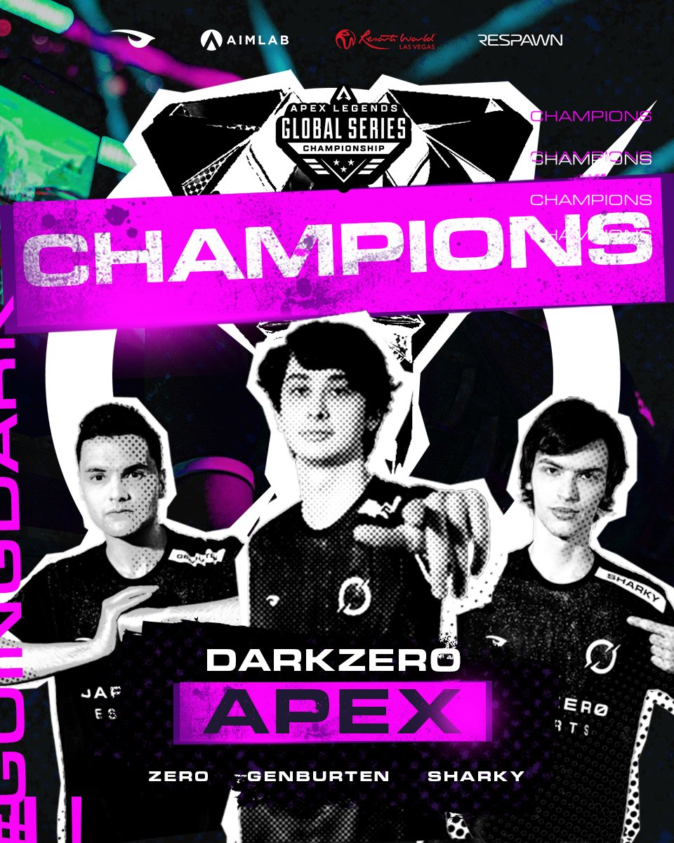 DarkZero ALGS 2022 優勝記念Tシャツ Apex www.iqueideas.in