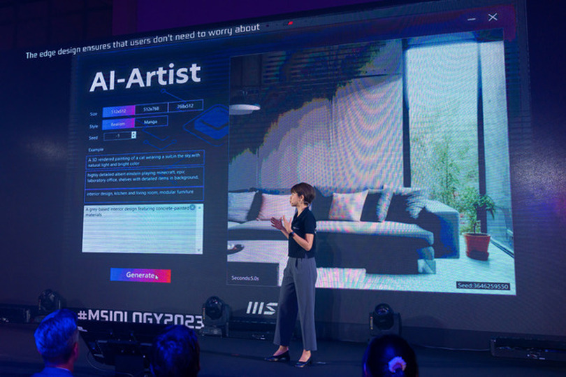 MSIは「AI Artist」をノートPCに搭載することを発表