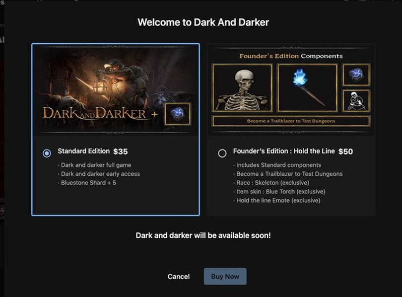 Steamから削除の『Dark and Darker』パブリッシャー決定！すでに購入ボタン設置でリリース間近か？【UPDATE】