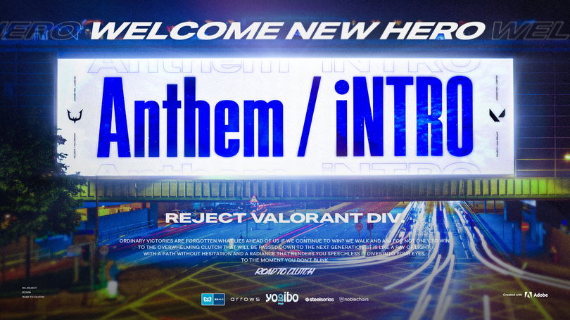 「世界一のチームになれるよう」レジェンド「KeNNy」がヘッドコーチに就任し、Anthem・iNTROが加入ーREJECT『VALORANT』部門の新ロースターが発表