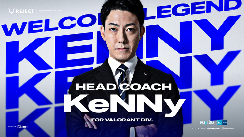「世界一のチームになれるよう」レジェンド「KeNNy」がヘッドコーチに就任し、Anthem・iNTROが加入ーREJECT『VALORANT』部門の新ロースターが発表
